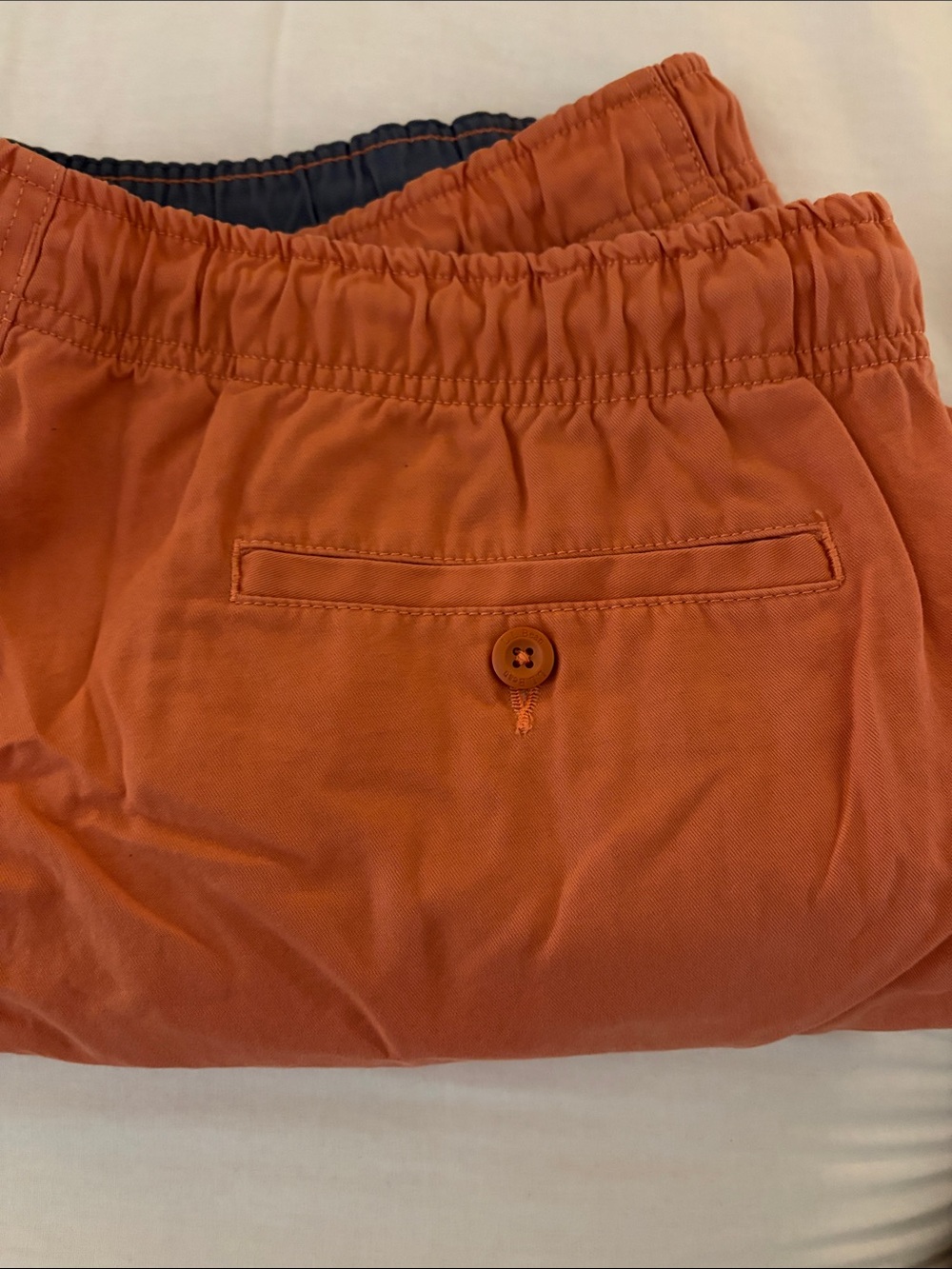 Men's Orange 6” Board Shorts with Drawstring - Picture 3 of 3